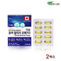 퓨어 알티지오메가3 초임계 RTG 오메가3 불포화 지방산 비타민D 비타민E 엔초비 정제어유 오메가 쓰리 오일 영양제 효능 추천 캐나다산, 2박스 (두달분)