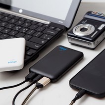 액센 B121 듀얼포트 USB 슬림 보조배터리 5000mAh 동시충전, 화이트