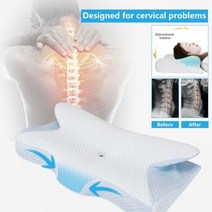 경추목 베개 잠잘오는 편한 꿀잠 경추 배개 메모리 코튼 인체공학 설계, 36X66CM, S2-01