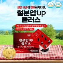 철분 UP플러스 60캡슐 빈혈 에 도움주는 좋은 철분제 아이 출산 후 선물용