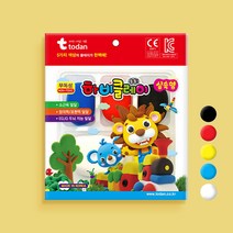 하비클레이 실속형 하비볼클레이 실속형 5색 볼클레이 세트 미술공작 EQ발달 창의력발달 집중력향상 어린이 학습 교구, 실속형 하비클레이5p 1세트