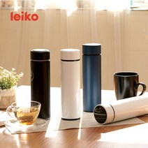 elco 레이코 온도표시 온도계 스테인레스 보온보냉병450ml pro, 엘코_ 다크네이비