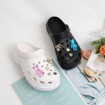 여성 보석 장식 슬리퍼 캠핑 병원 실외화 실내화 사무실 굽높은 통굽 키높이 슬리퍼 샌들 5cm