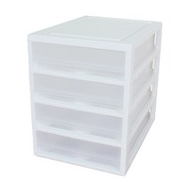 4단미니서랍장 책상소품 사무용품 화장대 소품정리함 플라스틱, 일반형