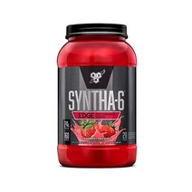 BSN SYNTHA 6 엣지 단백질 분말 가수분해 유청이 함유된 초콜릿 미셀라 카세인 우유 분리기 저설탕 24g 밀크쉐이크 28인분, 딸기 밀크셰이크, 28인분(1팩)