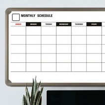 자석 화이트보드 60x90cm 공장현황판 공사현황판 한달식단, 알루미늄