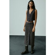 독일 자라 ZARA 204795 콘트라스트 핀스트라이프 스커트