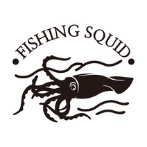 두족류 오징어 낚시 스티커 태클박사 아이스박스 쿨러 스티커, 흰색, L