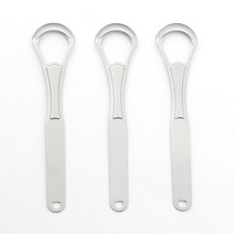 둥근 은색 스테인리스 혀클리너 혀칫솔 설태제거 혓바닥 청소 백태제거 양면 6개입, 1개