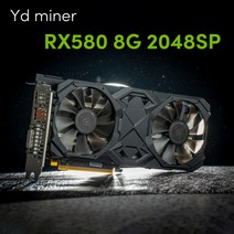 비디오 카드 RX580 8G GDDR5 GPU 그래픽 256Bit 2048SP 컴퓨터 VGA AMD RX 플레이 게임 작업, 한개옵션0