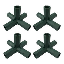비닐하우스 파이프 4pcs 16mm 케이지 빌딩 정원 프레임 워크 농업 도구 식물 말뚝 잔디 공동 온실 3 4 5 방법 코너 커넥터, 5가지 방법