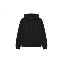 DSQUARED2 디스퀘어드2 남성 프론트 핫픽스 로고 후드 티셔츠 - 블랙