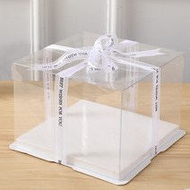 선물 투명 상자 박스 포장 케이스 고급리본 제공, 26*26*24_3개