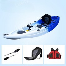 카약 카누 낚시 레져 보트 미니 카약커 고무 플라스틱, 보트 + 패들 1개