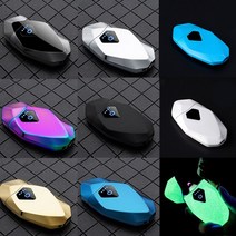 신년 행운을 부르는 스톤쉐입 충전식 플라즈마 라이터, 1 유광블랙