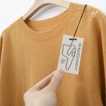 it 마란 캐시미어 울 라운드 반팔 홀가먼트 니트 베이지 아이보리 머스타드 소라