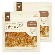 굿데이 건강한육포 강아지간식 240g, 16개, 닭가슴살말이 황태