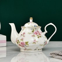 티팟세트 홍차 본차이나 찻주전자 400ML/900ML/1400ML 세라믹 차 세트 고급 도자기 대용량 결혼, 02 A 400ML