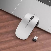 호환 미니 사일런트 마우스 무선 블루투스 맥북 에어 프로 13 "16" 아이맥 노트북 PC 충전식, 03 Battery Silver, 한개옵션1