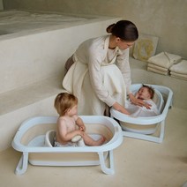 [유아목욕의자] 말랑하니 신생아 아기 욕조 세트, 접이식욕조