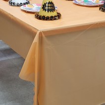 비닐 식탁복 일회용 테이블보 파티 오렌지, 단품, 단품