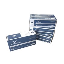 닥터스위즈덤 프리미엄 라텍스 장갑 글러브 1box 100매, M(일반남성용)