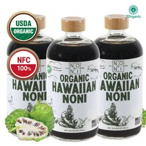 [투오가닉]하와이 힐링노니 유기농 노니주스 946ml 3병+노니비누, 3개