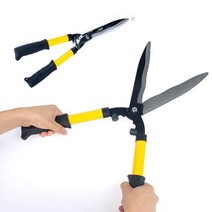 비앤비 전지가위 대형 옐로우블랙 원예도구 정원가꾸기 원예공구 원예가위, 1개