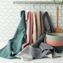 마샹와플 순면 키친크로스 주방 핸드타올 행주 덮개 테이블매트 6color, 아이보리
