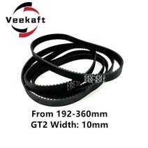 3D 프린터 부품 GT2 10mm 폐쇄 루프 타이밍 벨트 192 200 202 220 232 240 250 260 280 294 300 320 340 35, 09 2GT-280mm_01 width 10mm