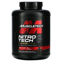 머슬테크 나이트로테크 100 웨이 골드 프로틴 더블 리치 초콜릿 3.63kg, 8 파운드