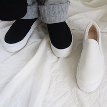 국산 퍼안감 플랫폼 슬립온 겨울단화 퍼슬립온 4cm