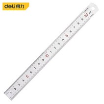공업용 저울 Deli Tools 15/20/30/40cm Stainless Steel Straight Ruler High Precision Multiple Specification, [02] 200mm