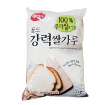 햇살마루 골드 강력 쌀가루 3kg 국산 제과제빵 베이킹재료