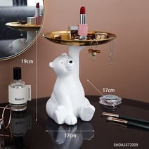 오브제조각 인테리어장식 소품 화이트 베어 동상 스토리지 트레이 북유럽 장식 입상 82, 협력사, a