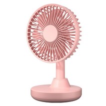 서큘레이터USB 휴대용 충전식 데스크탑 냉각 팬 90 ° 자동 흔들림 공기 가정 사무실 강풍 조용한 3, 04 분홍색