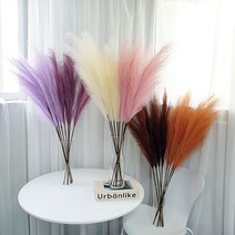 용나라 4+1 대형 갈대 조화 핑크뮬리 팜파스 조화인테리어 조화, J.딥퍼플