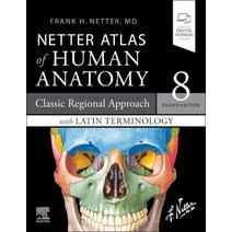 (영문도서) Netter Atlas of Human Anatomy: Classic Regional Approach with Latin Terminology: Paperback + ... Paperback, Elsevier, English, 9780323760232