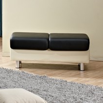 아워스토리 심플스타일 대기의자 장의자 벤치 쇼파 (수납형선택가능), 2인용-블랙