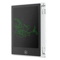 액정타블렛 웹툰그리기 그림그리는 패드 타블렛 4.4 인치 휴대용 lcd 쓰기 디지털 드로잉 낙서 보드 펜 cildren 선물 교육, 하얀