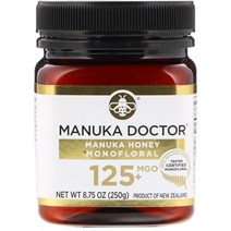 마누카 닥터 마누카 꿀 단일꽃꿀 MGO125+ 250g, 1개, 325+MGO