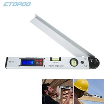 각도기 직각자 철 삼각 모양 눈금 고품질 400mm/16 인치 디지털 천사 수준 LCD 디스플레이 각도기 레벨 각, 01 type1