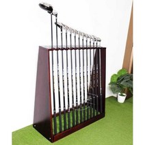 골프채 랙 거치대 드라이버 아이언 홀더 진열대 연습, 상세 페이지 참고, 4. 버건디 기둥 18개