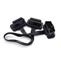 수리 30CM OBDII 연장 이중 연결 관 Y 쪼개는 도구 16PIN 남성 여성 편평한 + 얇은 국수로 ELM327, 한개옵션0