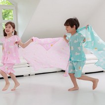 아토피이불 풍기인견 낮잠 이불 간절기 여름 알러지 방지 어린이 유아 키즈 블랭킷 7컬러, 스마일핑크