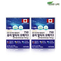 굿라이프 퓨어알티지오메가 저온초임계 rtg오메가3 EPA DHA IFOS 흡수빠른 rTG 오메가3 1000mgx30캡슐, 60캡슐, 1000mg