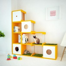 더크린 DIY 캣타워책장 S4321, 화이트:블랙, 쿠팡 화이트_블랙