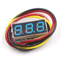 0.28 inch DC 0-100V 3-Wire Mini Gauge voltage meter Voltmeter LED Display Digital Panel Detector Mon, 02 파란