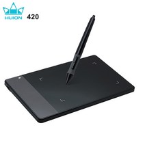 드로잉 패드 액정 타블렛 전자 노트 오리지널 huion 420 4 인치 디지털 태블릿 미니 usb 서명 펜 태블릿 그래픽 태블릿 osu 게임 태블릿, 검정, 협력사