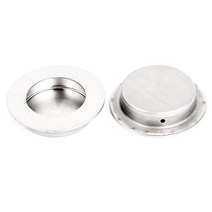 문고리 욕실 문핸들 슬라이딩 도어 서랍 스테인레스 스틸 65mm 라운드 오목한 플러시 풀 핸들 마운트 구멍 지름 3mm 실버 톤 상업용 2 개